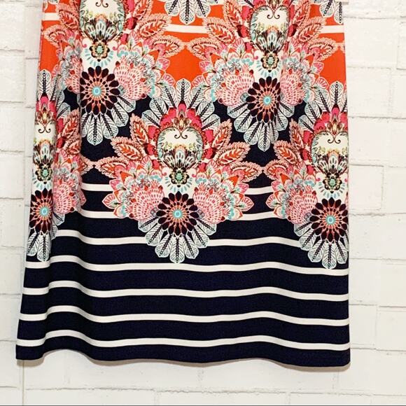 NWT ELIZA J Paisley and Stripes Jersey Knit Dress - Picture 8 of 15